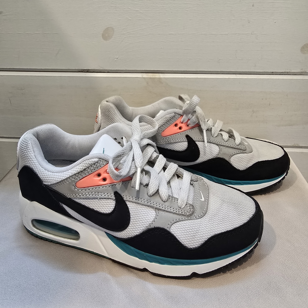 Nike White and Black Sneakers with Air Max Comfort
